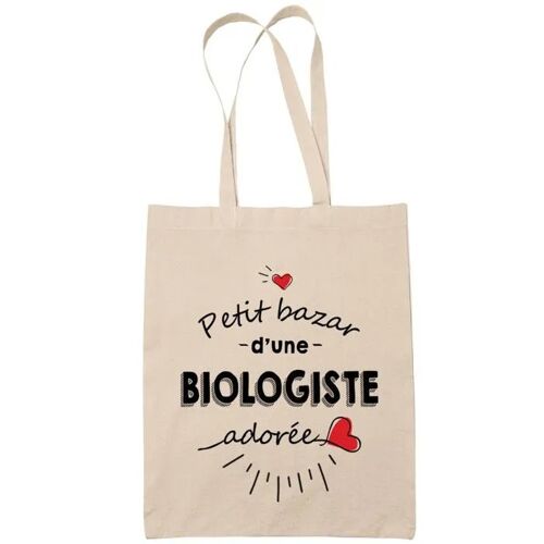 Tote bag Biologiste adorée femme | Idée Cadeau Sac cabas Bandoulière, Sac de Plage | Imprimé en France