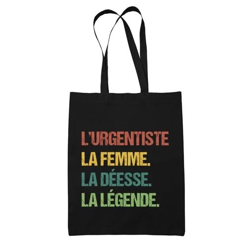 Tote bag L'urgentiste Déesse Légende Vintage | Idée Cadeau Sac cabas Bandoulière, Sac de Plage, Sac à Main Femme | Imprimé en France