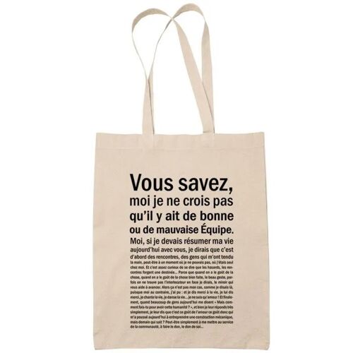 Tote bag Équipe Situation Femme Beige | Idée Cadeau Sac cabas Bandoulière, Sac de Plage, Sac à Main | Imprimé en France