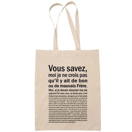 Tote Bag Frère Situation Homme Beige | Idée Cadeau Sac cabas Bandoulière, Sac de Plage | Imprimé en France