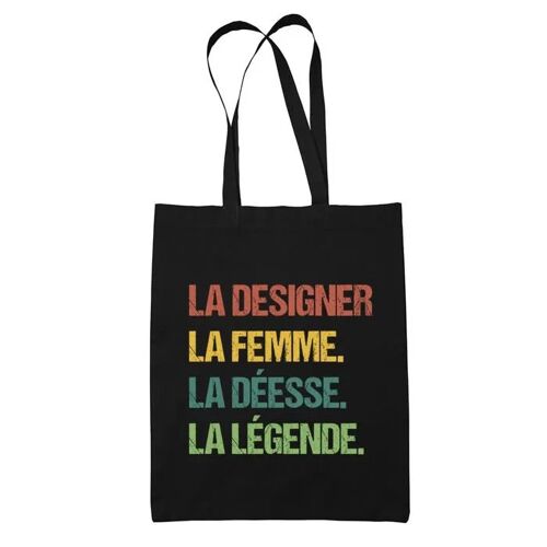 Tote bag La designer Déesse Légende Vintage | Idée Cadeau Sac cabas Bandoulière, Sac de Plage, Sac à Main Femme | Imprimé en France