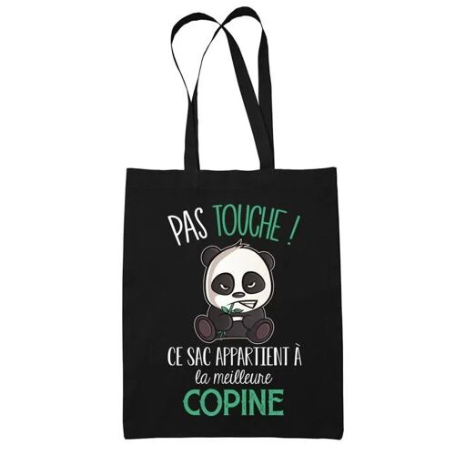Tote bag Copine Pas touche | Idée Cadeau Sac cabas Bandoulière, Sac de Plage, Sac à Main Femme | Imprimé en France
