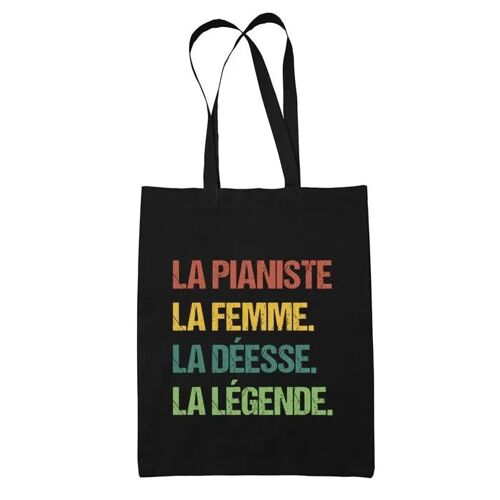 Tote bag La pianiste Déesse Légende Vintage | Idée Cadeau Sac cabas Bandoulière, Sac de Plage, Sac à Main Femme | Imprimé en France