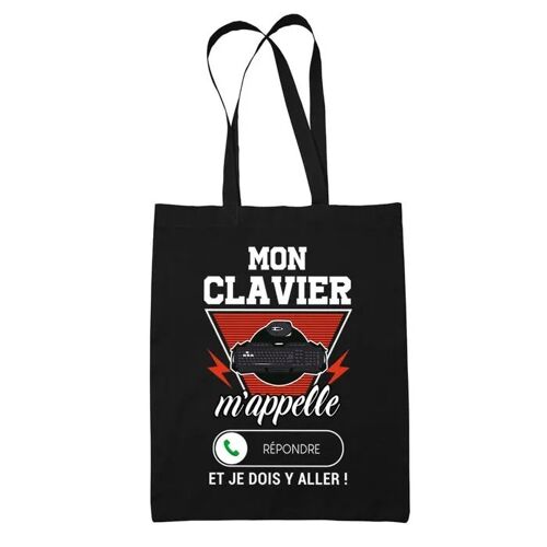 Tote bag Clavier m'appelle | Idée Cadeau Sac cabas Bandoulière, Sac de Plage, Sac à Main Femme | Imprimé en France