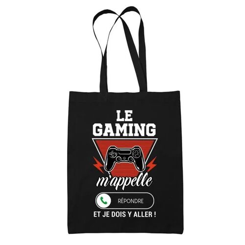 Tote bag Gaming m'appelle | Idée Cadeau Sac cabas Bandoulière, Sac de Plage, Sac à Main Femme | Imprimé en France