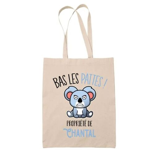 Tote bag Chantal Bas les pattes koala | Sac en toile coton Original Cadeau Anniversaire Noël Humour fête des mères