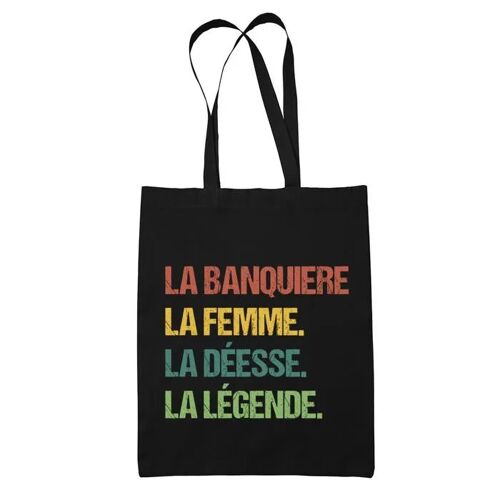 Tote bag La banquière Déesse Légende Vintage | Idée Cadeau Sac cabas Bandoulière, Sac de Plage, Sac à Main Femme | Imprimé en France