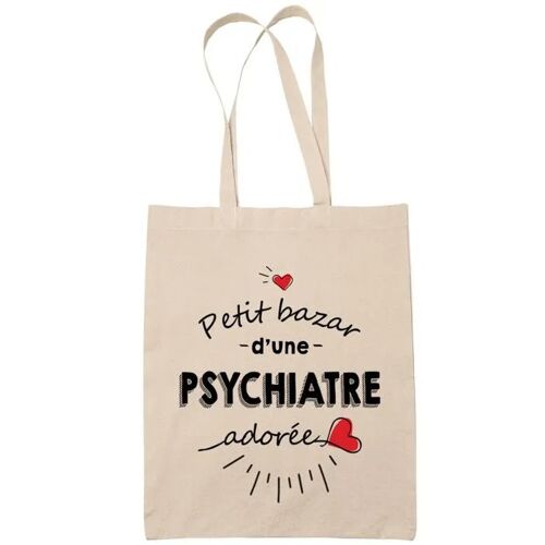 Tote bag Psychiatre adorée femme | Idée Cadeau Sac cabas Bandoulière, Sac de Plage | Imprimé en France