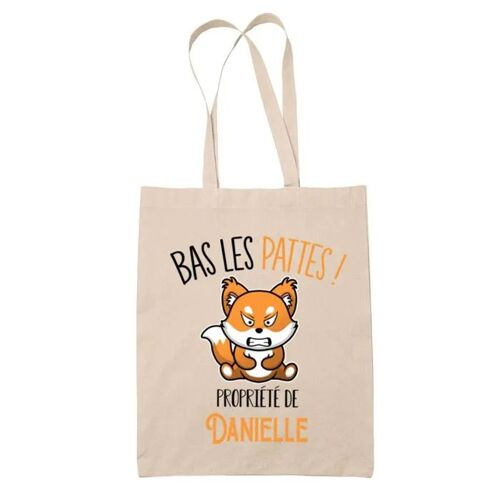 Tote bag Danielle Bas les pattes Renard | Sac en toile coton Original Cadeau Anniversaire Noël Humour fête des mères