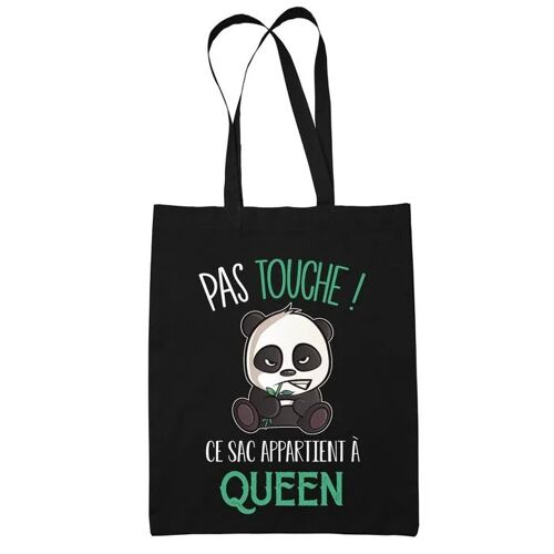 Tote bag Queen Pas touche | Idée Cadeau Sac cabas Bandoulière, Sac de Plage, Sac à Main Femme | Imprimé en France