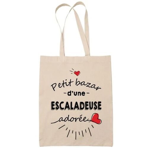 Tote bag Escaladeuse adorée femme | Idée Cadeau Sac cabas Bandoulière, Sac de Plage | Imprimé en France