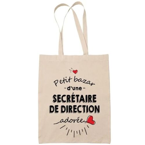 Tote bag Secrétaire de direction adorée femme | Idée Cadeau Sac cabas Bandoulière, Sac de Plage | Imprimé en France