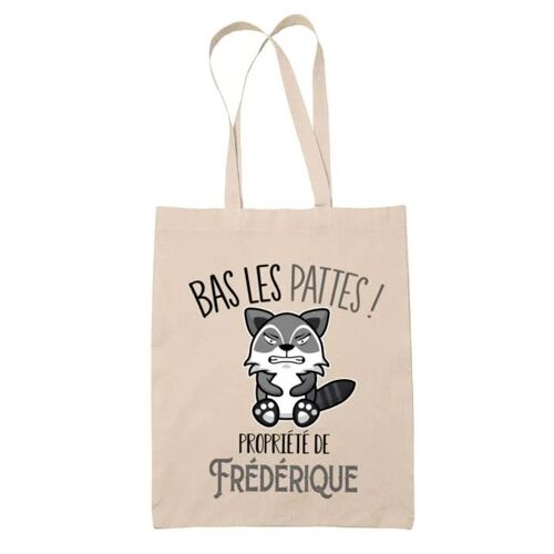 Tote bag Frédérique Bas les pattes Raton laveur | Sac en toile coton Original Cadeau Anniversaire Noël Humour fête des mères