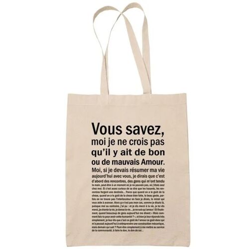Tote Bag Amour Situation Homme Beige | Idée Cadeau Sac cabas Bandoulière, Sac de Plage | Imprimé en France