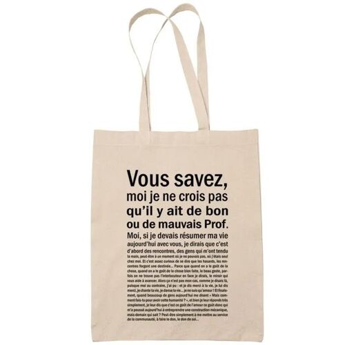 Tote Bag Prof Situation Homme Beige | Idée Cadeau Sac cabas Bandoulière, Sac de Plage | Imprimé en France