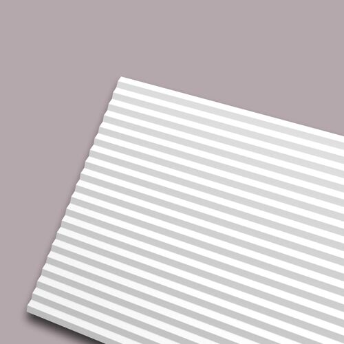 3d panneau mural NMC PLISSÉ S 2600 WALLSTYL Noel Marquet Lambris mural Panneau acoustique Élément décoratif Cimaise Moulure en stuc Moulure décorative design moderne blanc 2,6 m