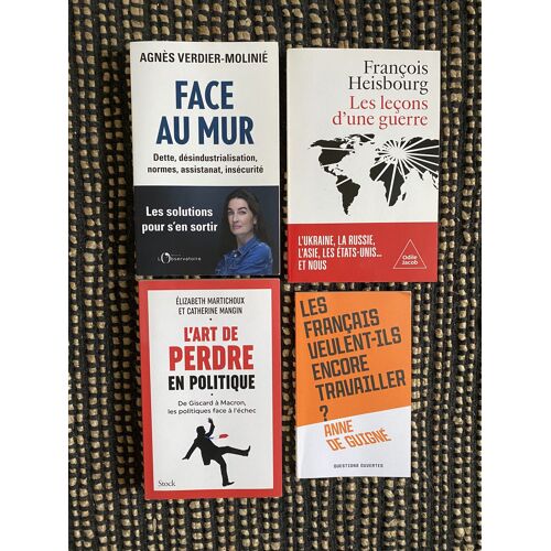Lot 4 Livres Récents Politique Dette Guerre Travail