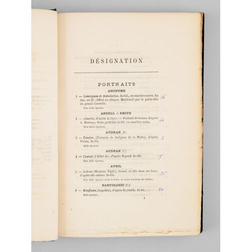 Catalogue D'estampes Anciennes Et Modernes. Vignettes Du Xviiie Et Du Xixe Siècle. Oeuvres De J.-M. Moreau Le Jeune Et De Gavarni Composant La Collec