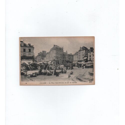 Cpa 14 - Falaise: La Place Saint-Gervais, Un Jour De Marché.