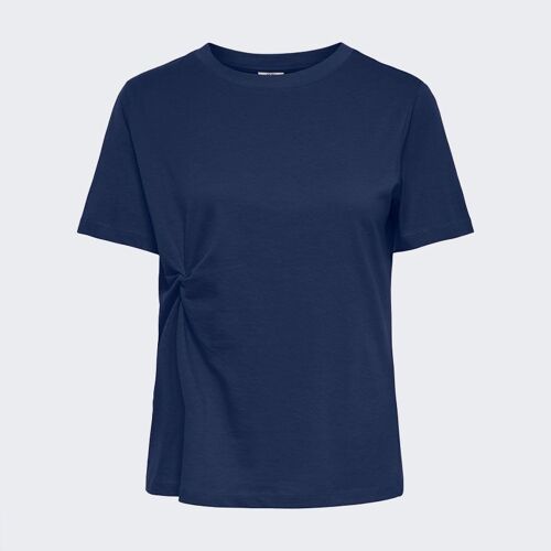 Tee Shirt Col Rond Coton Gaisa Avec Fronce Femme Jdy