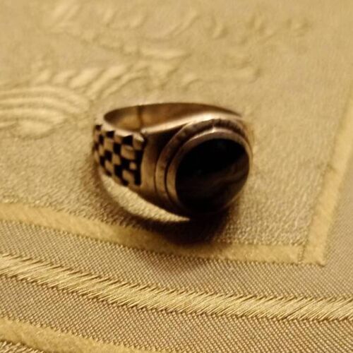 Vends Superbe Bague Onyx Sur Argent