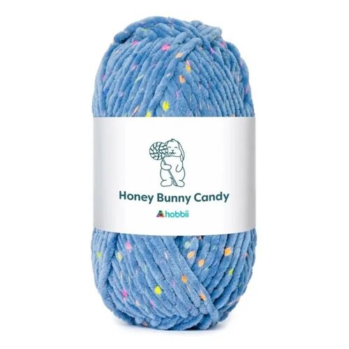 Hobbii Honey Bunny Candy Super Bulky 85% Polyester, 15% Polyamide Col 78 Cool Blue 100 G 120 M