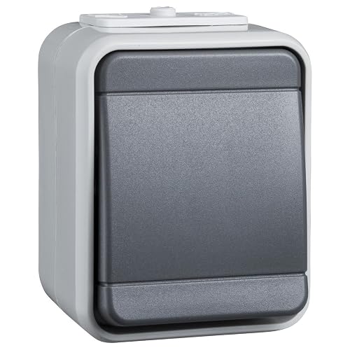 ELSO Interrupteur en croix, Bouton + interrupteur, Gris