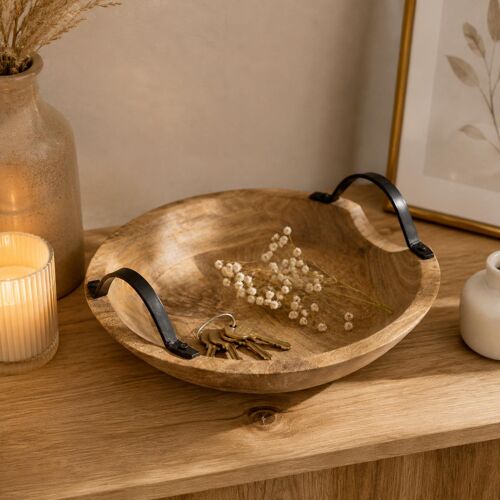 Coupelle Déco en Bois "Wild" 29cm Naturel