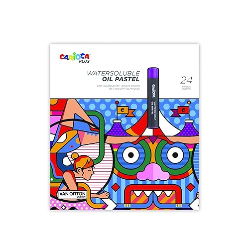 Carioca Plus - Water-soluble Oil Pastels, 24 Pcs (809315)