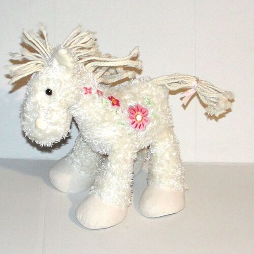 peluche cheval poney fleurs cordes soleil