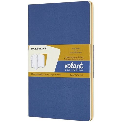 Moleskine Volant Journals Large Plain Forget.Blue Amber.Yellow