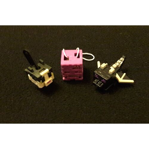 Figurines Minecraft "Clip / Clip Zip / Cordon" 2025 (Boîte Shulker / Chat / Ender Dragon)