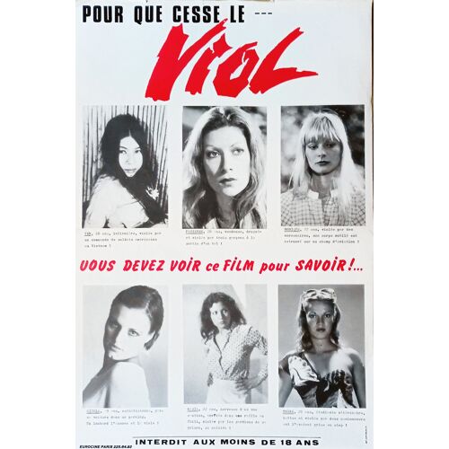 Viol, La Grande Peur - Véritable Affiche De Cinéma Pliée - Format 40x60 Cm - De Peter Knight (Pierre Chevalier) Avec Monique Gérard, Joëlle Le Quément, Brigitte Lahaie - 1984
