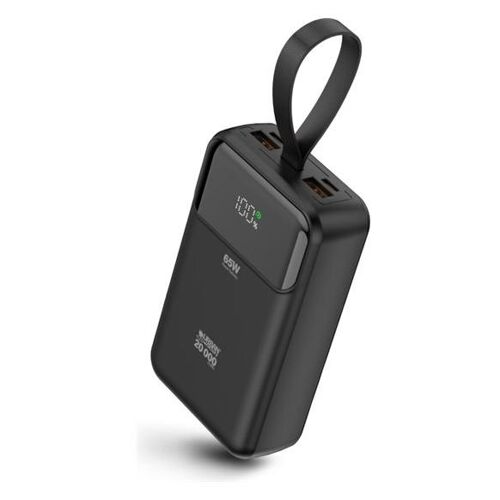 Urban Factory BIGEE PRO - Banque d'alimentation - USB-C, for computer - 5 / 9 / 12 / 15 / 20 V - 65 watt - lithium-polymère - 20000 mAh - connecteurs de sortie : 4 - noir
