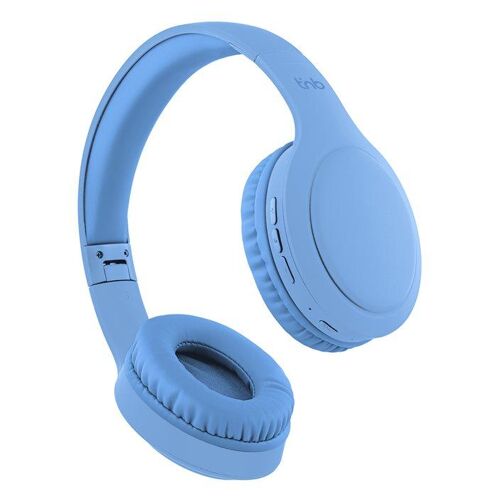 T'nB TONALITY - Écouteurs avec micro - sur-oreille - Bluetooth - sans fil, filaire - Suppresseur de bruit actif - jack 3,5mm - Bleu brumailleux