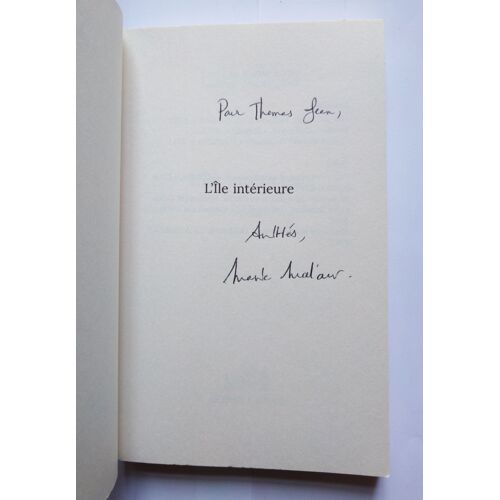 Marie Modiano L'Île Intérieure Avec Un Envoi Autographe Signé 2024 Robert Laffont
