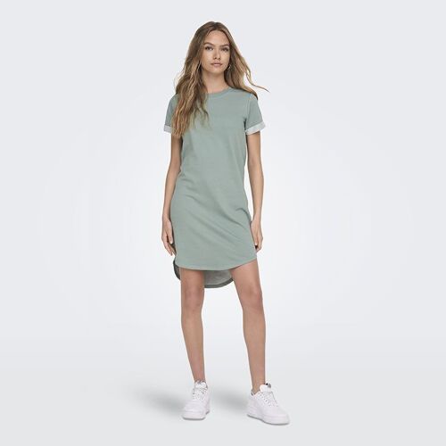 Robe Courte Col Rond Ivy Coton Mélangé Femme Jdy