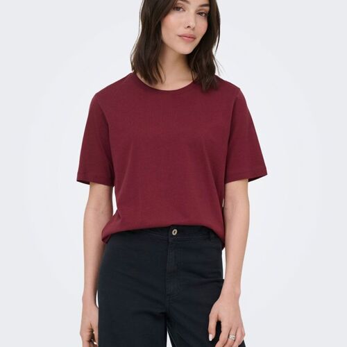 Tee Shirt Col Rond Rex Coton Femme Jdy