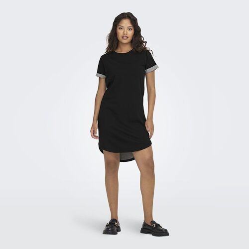 Robe Courte Col Rond Ivy Coton Mélangé Femme Jdy