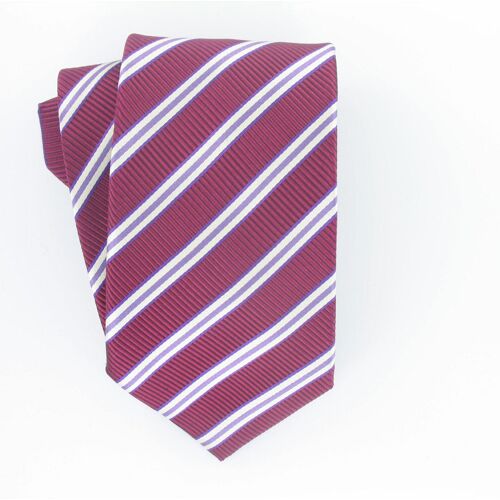Cravate Club Prune Rayures Violettes