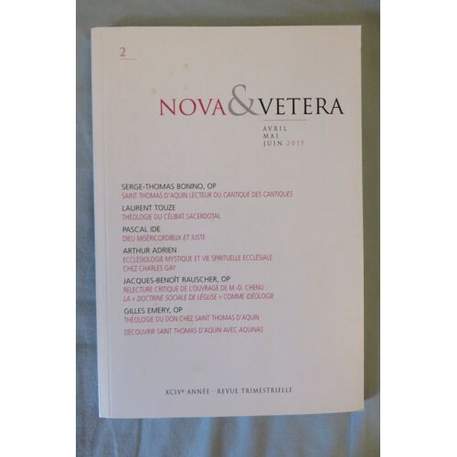 Nova & Vetera N° 2 04,05,06 2019