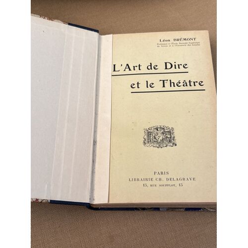 L’Art De Dire Et Le Théâtre 