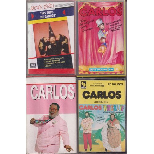 Carlos Lot De 4 K7 Cassettes Audio Tape .