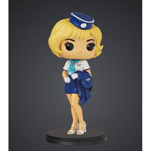 Figurine Natacha Hotesse Veste Style Pop 15 Cm Resine