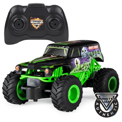Monster Jam, Grave Digger Radiocommandé Authentique, Échelle 1:24, 2,4 Ghz, À Partir De 4 Ans