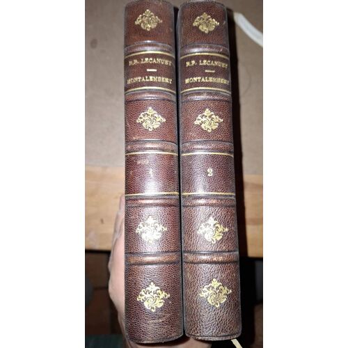 Lot 2 Volumes Anciens - Montalembert Par R.P. Lecanuet (T1 & T2)