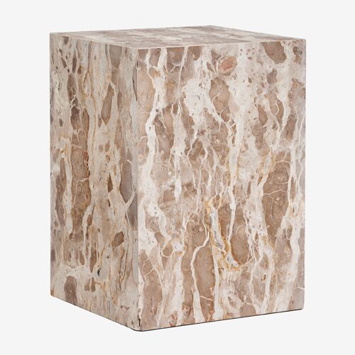 Table d'appoint carrée 35x35 cm en pierre naturelle Aluret