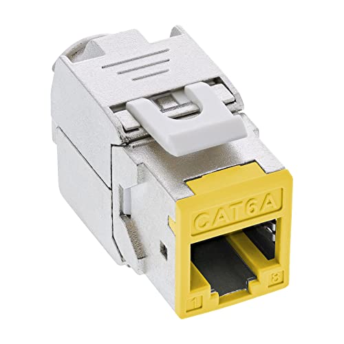 8er Pack Keystone RJ45 Buchse geschirmt Cat.6A gelb (76207Y)
