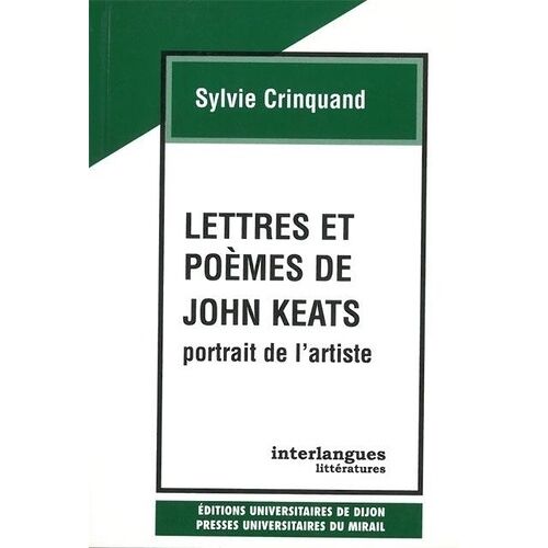 Lettres Et Poemes De John Keats - Portrait De L'artiste
