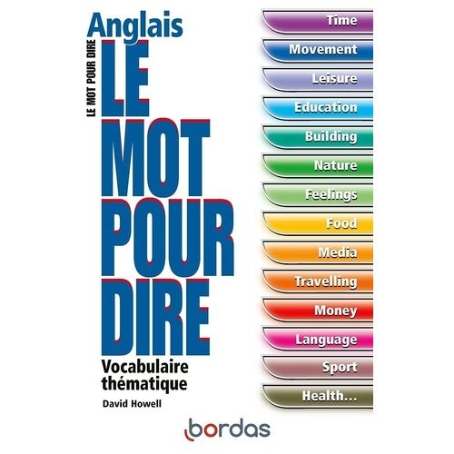Anglais, Le Mot Pour Le Dire - Vocabulaire Thématique